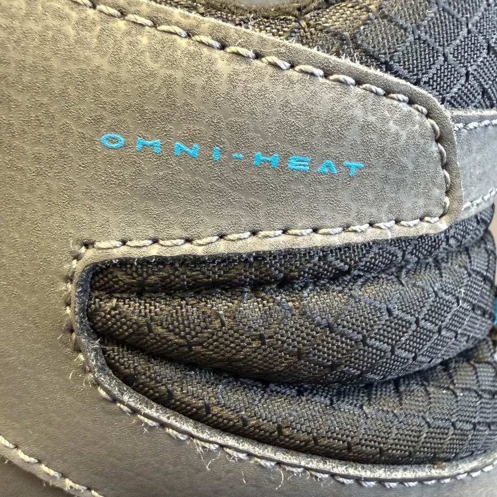 Columbia Kids Bugaboot‎ Plus IV Omni-Heat Waterproof Winter Boots Grey Blue
